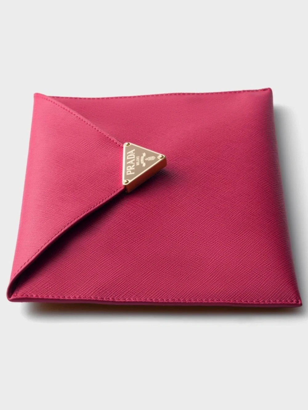 Prada leather envelope clutch
